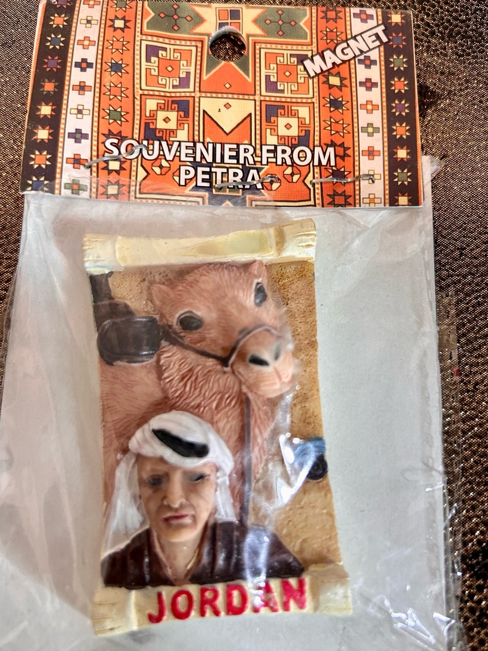 Jordan Camel & Bedouin Souvenir Magnet - Beige/Brown - Picture 2 of 3